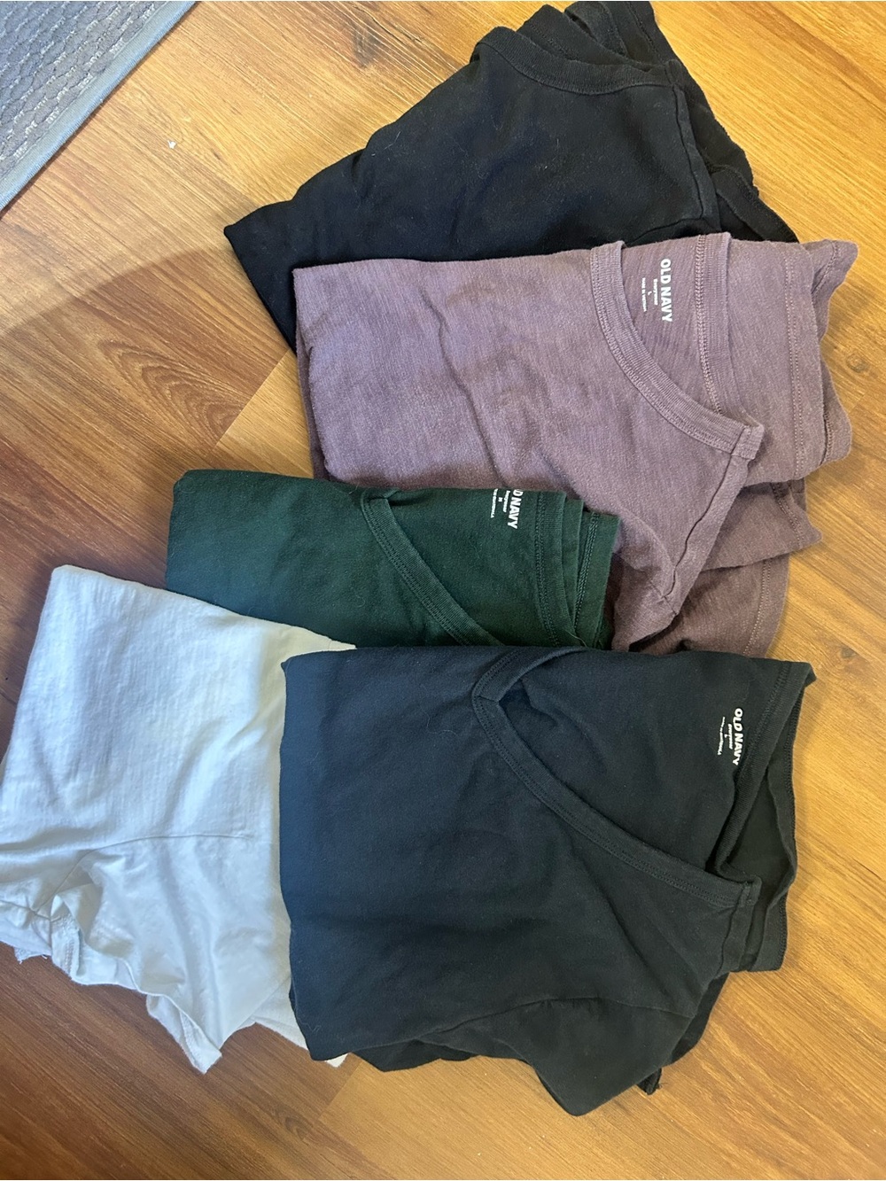 Old Navy women’s Cotton Tee Bundle - Black, White, Green, Mauve